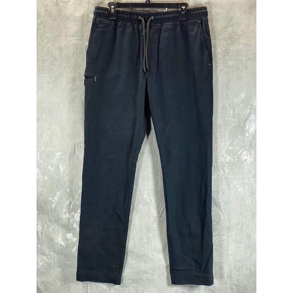 SOCIETY OF THREADS Men's Navy Slim-Fit Drawstring Pull-On Pants SZ L